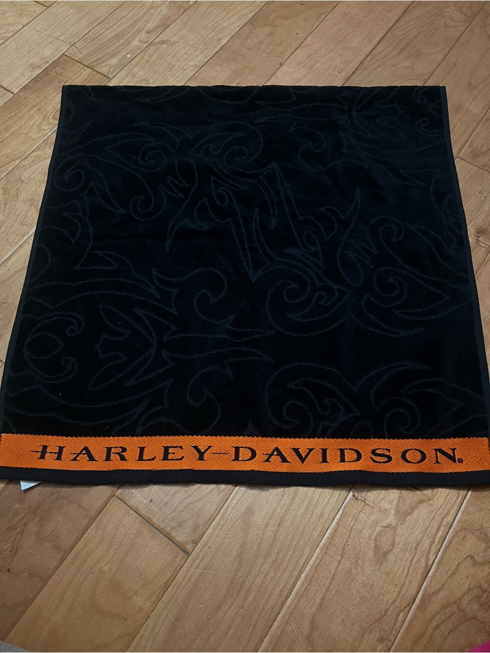 Harley-Davidson Black & Orange Logo Towel